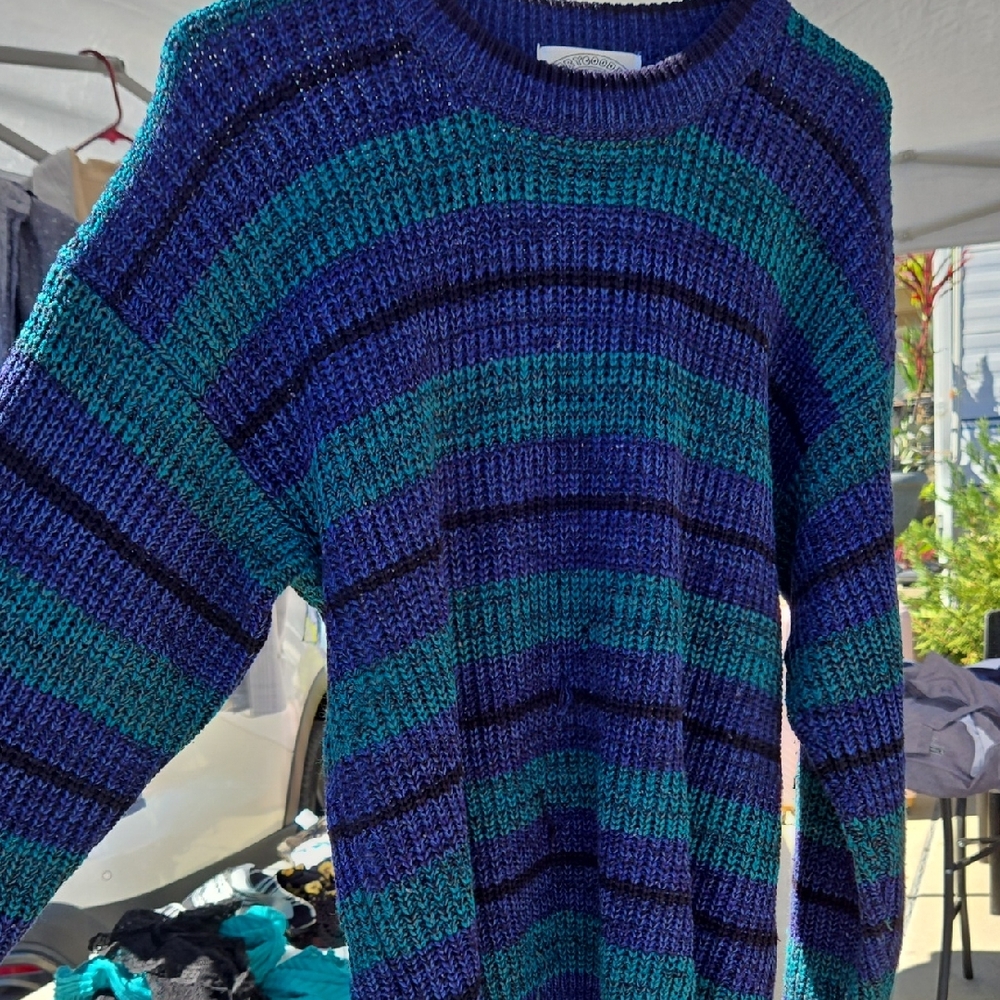 Vibrant Striped Crewneck Sweater for Men